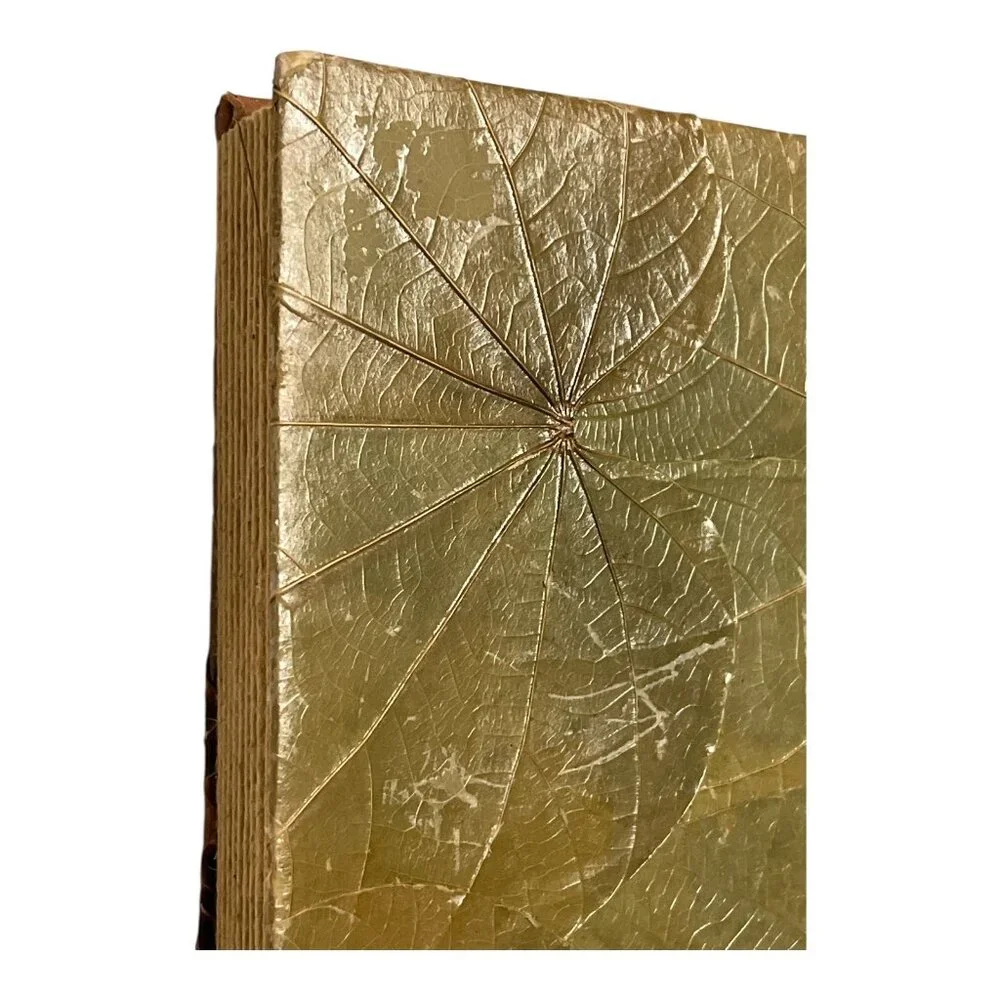 Handmade Tropical Leaf Journal Photo Album Bamboo Spine Hibiscus Cover 9x7